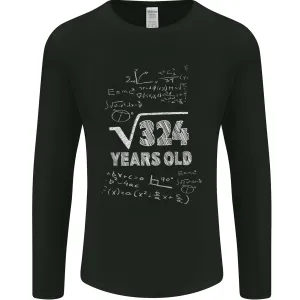 18th Birthday 18 Year Old Geek Funny Maths Mens Long Sleeve T-Shirt