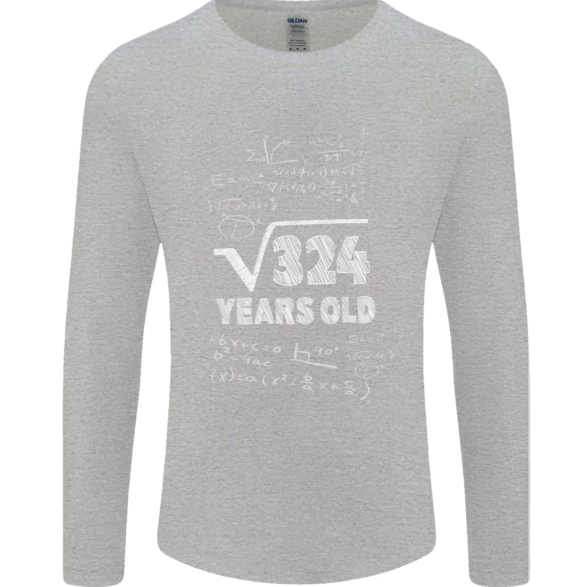18th Birthday 18 Year Old Geek Funny Maths Mens Long Sleeve T-Shirt