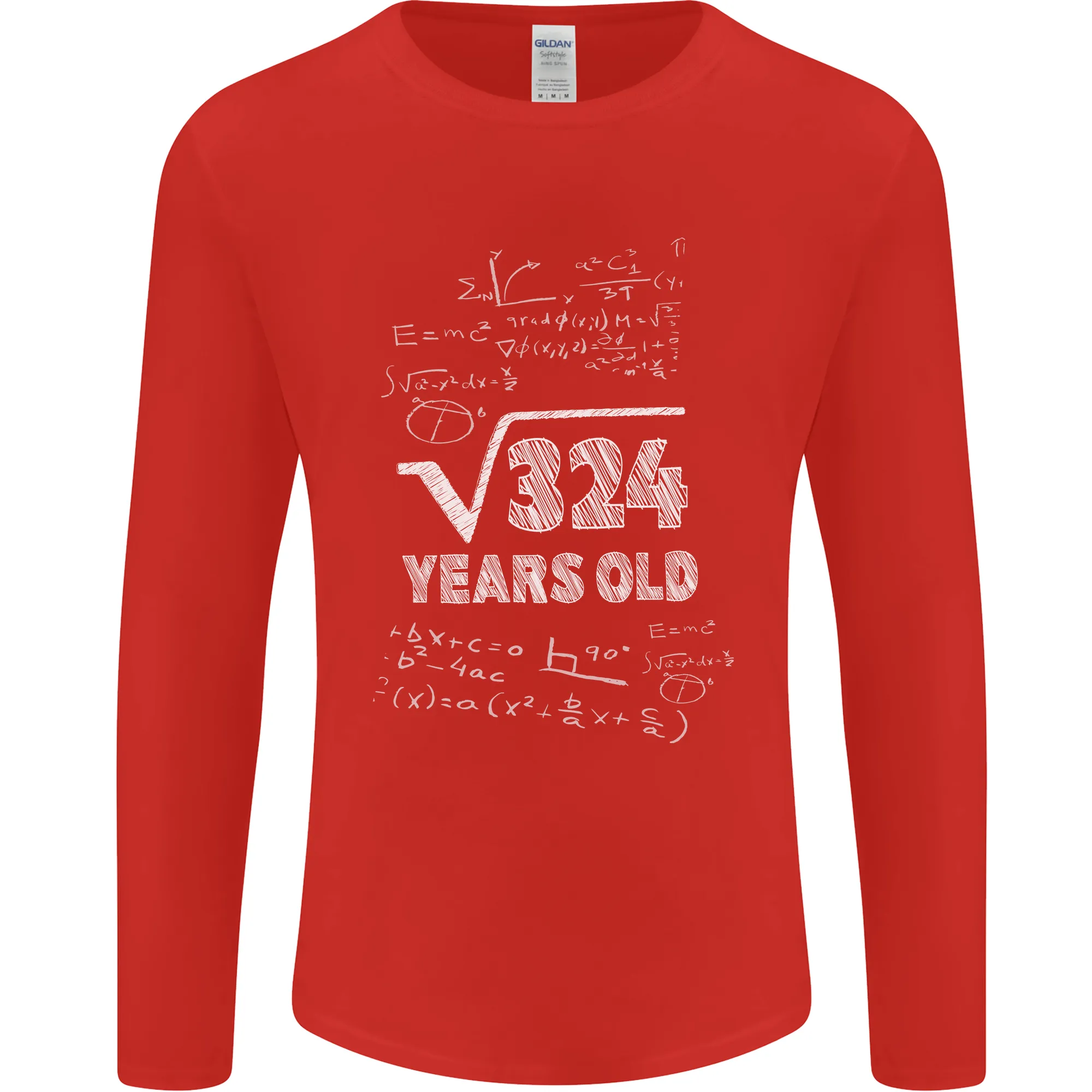 18th Birthday 18 Year Old Geek Funny Maths Mens Long Sleeve T-Shirt
