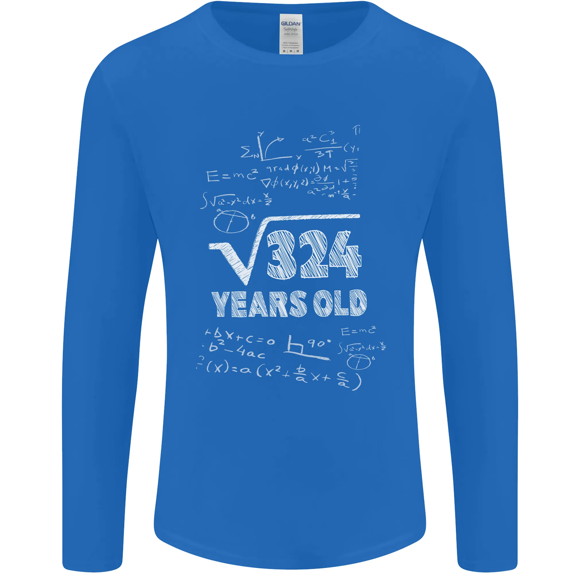 18th Birthday 18 Year Old Geek Funny Maths Mens Long Sleeve T-Shirt