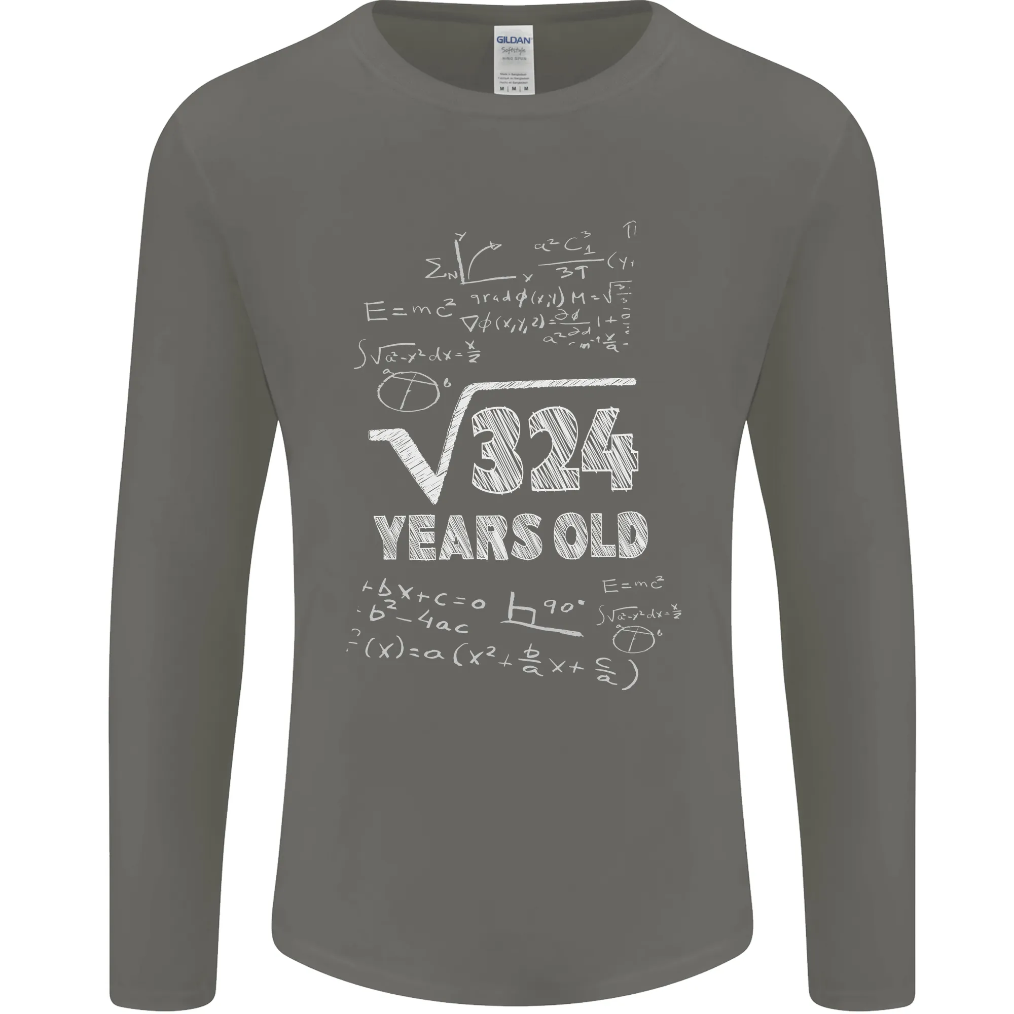 18th Birthday 18 Year Old Geek Funny Maths Mens Long Sleeve T-Shirt