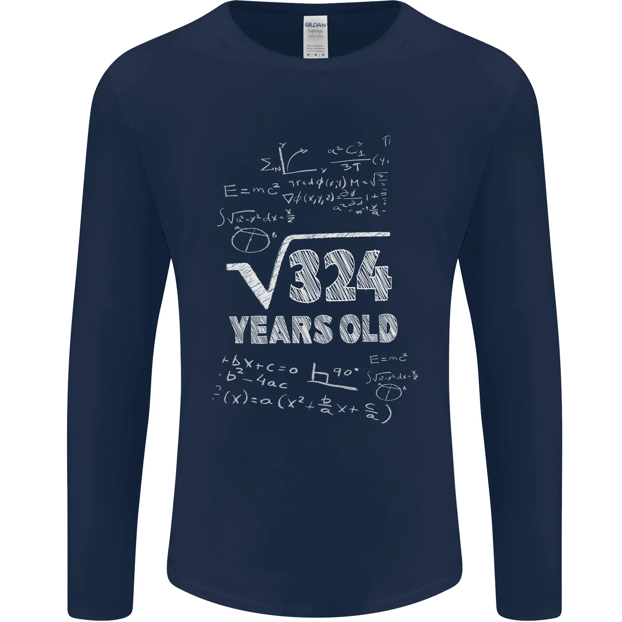 18th Birthday 18 Year Old Geek Funny Maths Mens Long Sleeve T-Shirt
