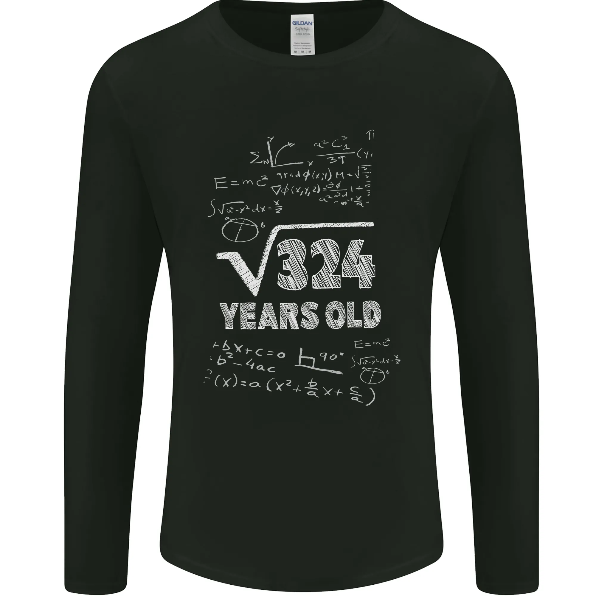 18th Birthday 18 Year Old Geek Funny Maths Mens Long Sleeve T-Shirt