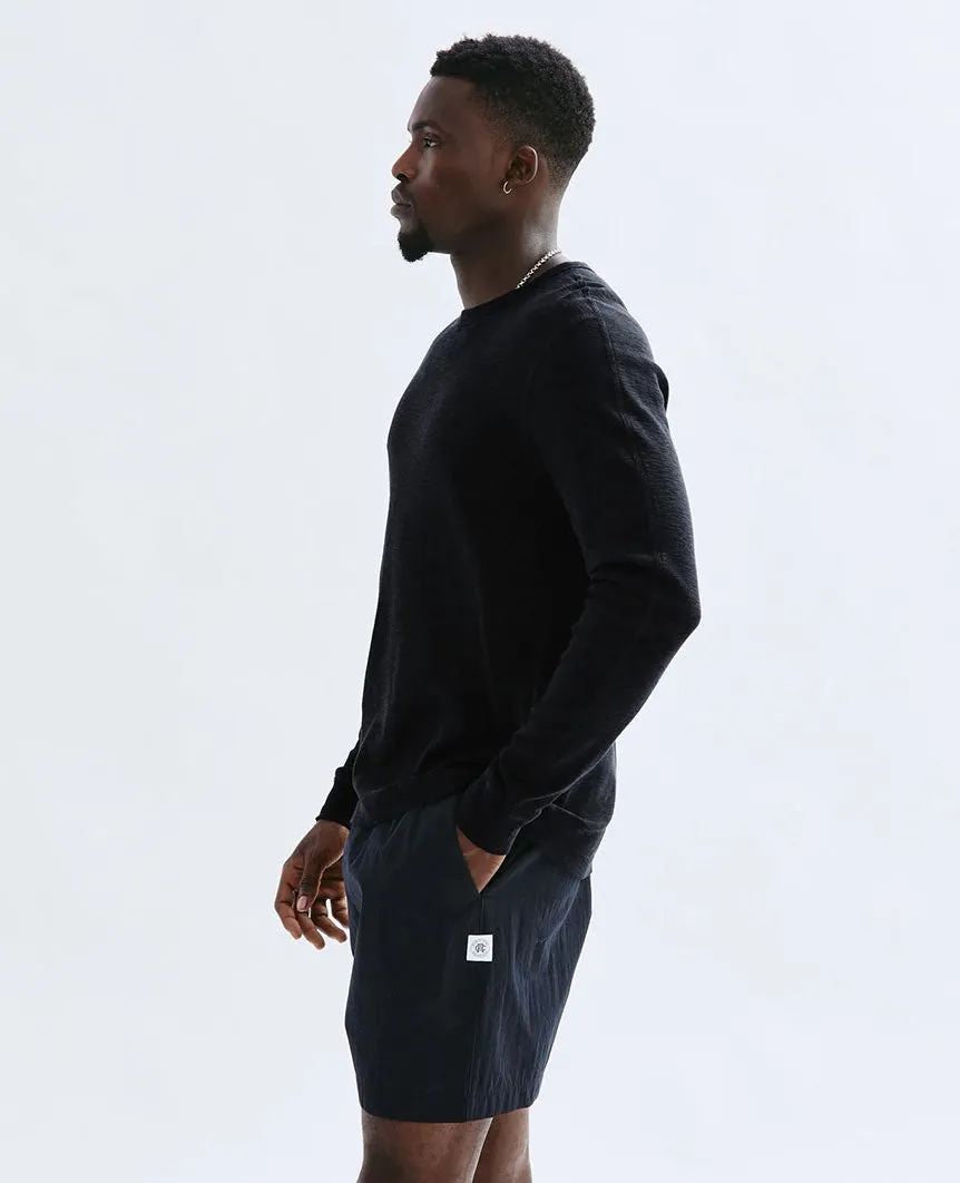 1X1 Slub Long Sleeve Black