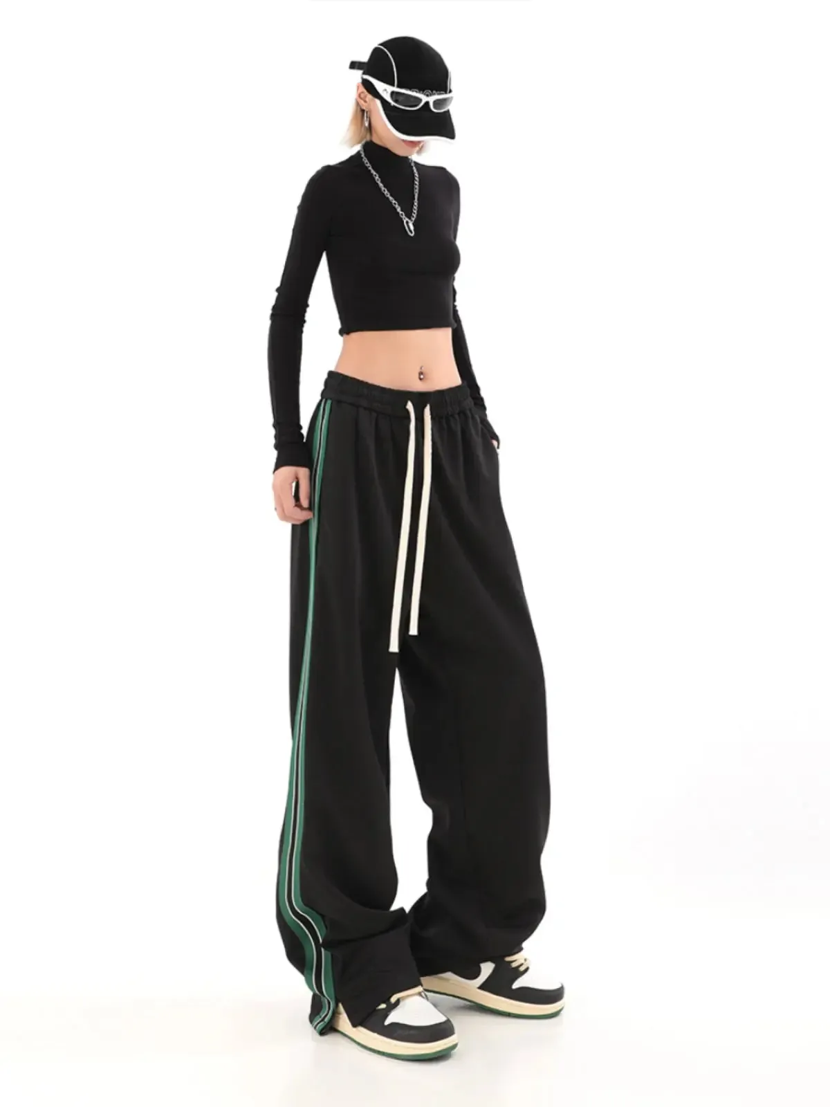 【23s August.】Striped High Waist Sweatpants