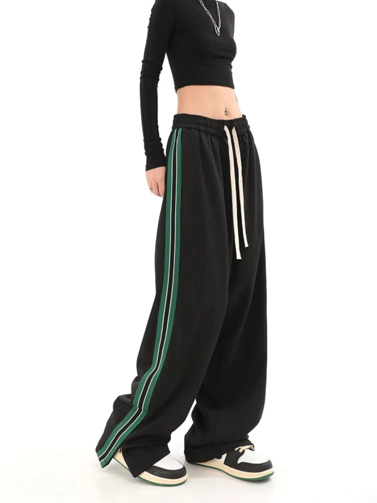 【23s August.】Striped High Waist Sweatpants