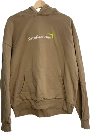 7 Days Active Brown Hoodie Medium