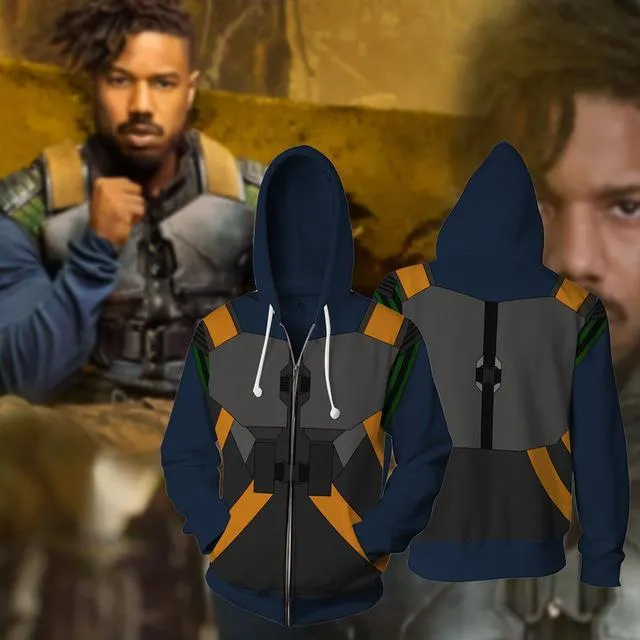 BFJmz Black Panther Villain Gold Panther 3D Printing Coat Zipper Coat Leisure Sports Sweater Autumn And Winter
