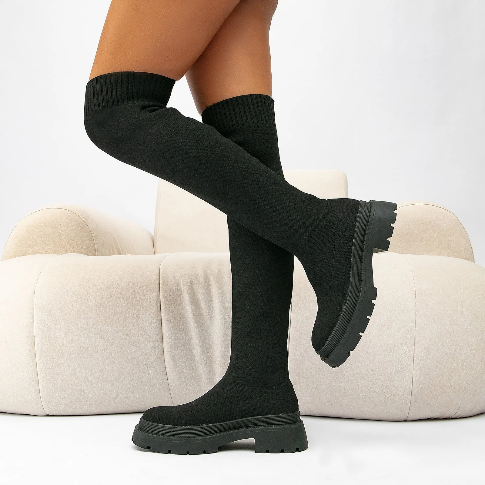 binfenxie-Women Minimalist Daily Over Knee Boots