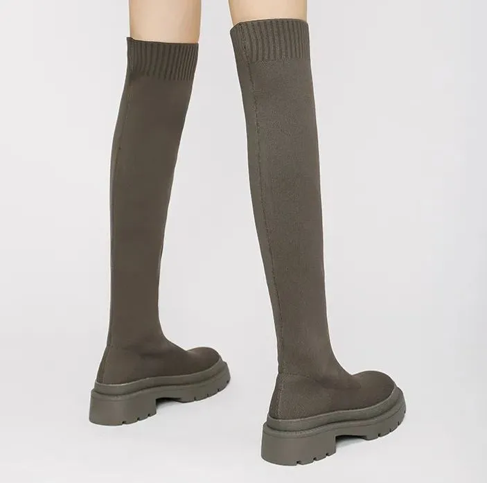 binfenxie-Women Minimalist Daily Over Knee Boots
