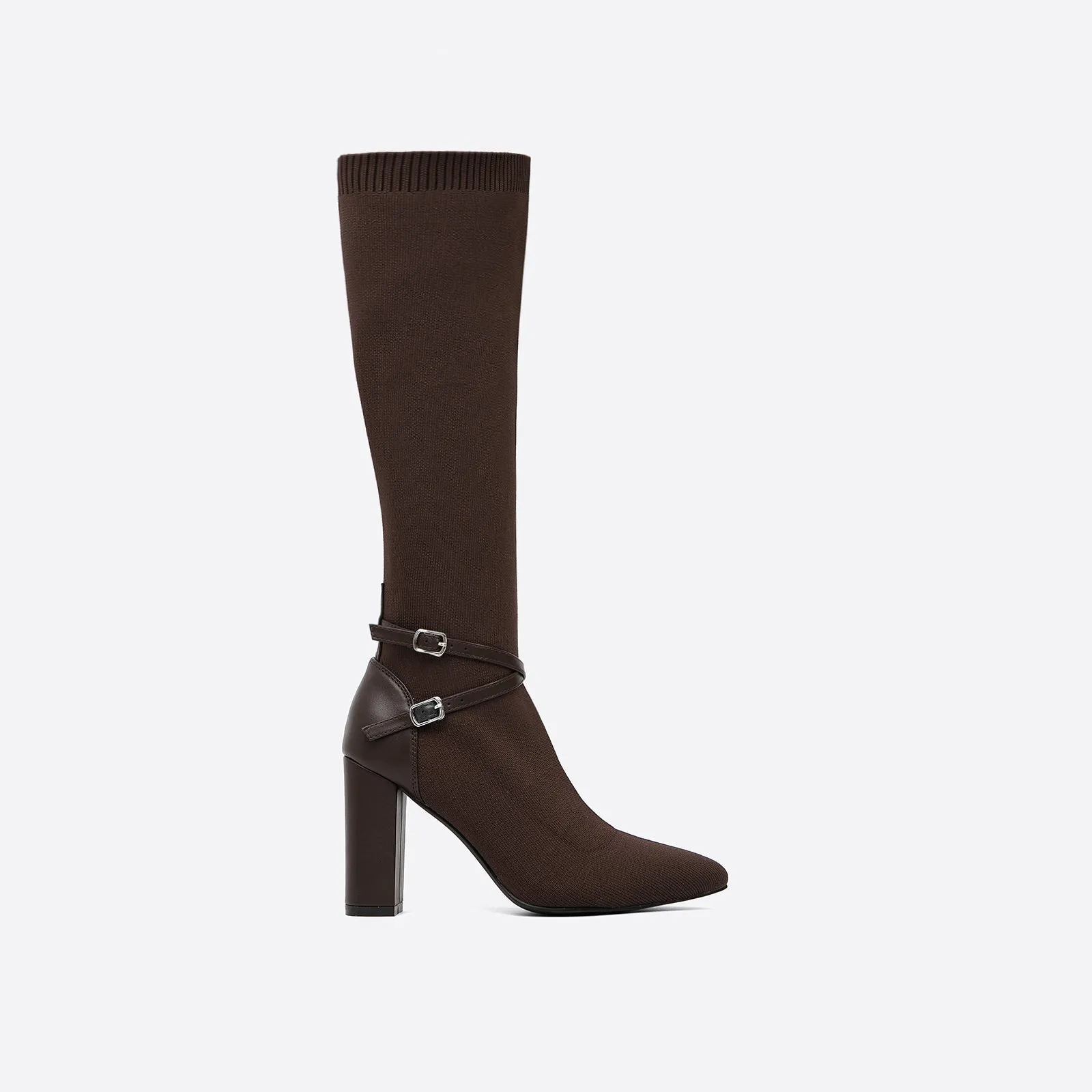 binfenxie-Women Strap Decor Heeled High Boots