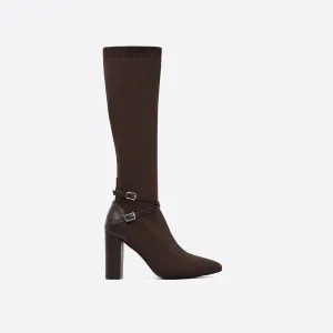 binfenxie-Women Strap Decor Heeled High Boots