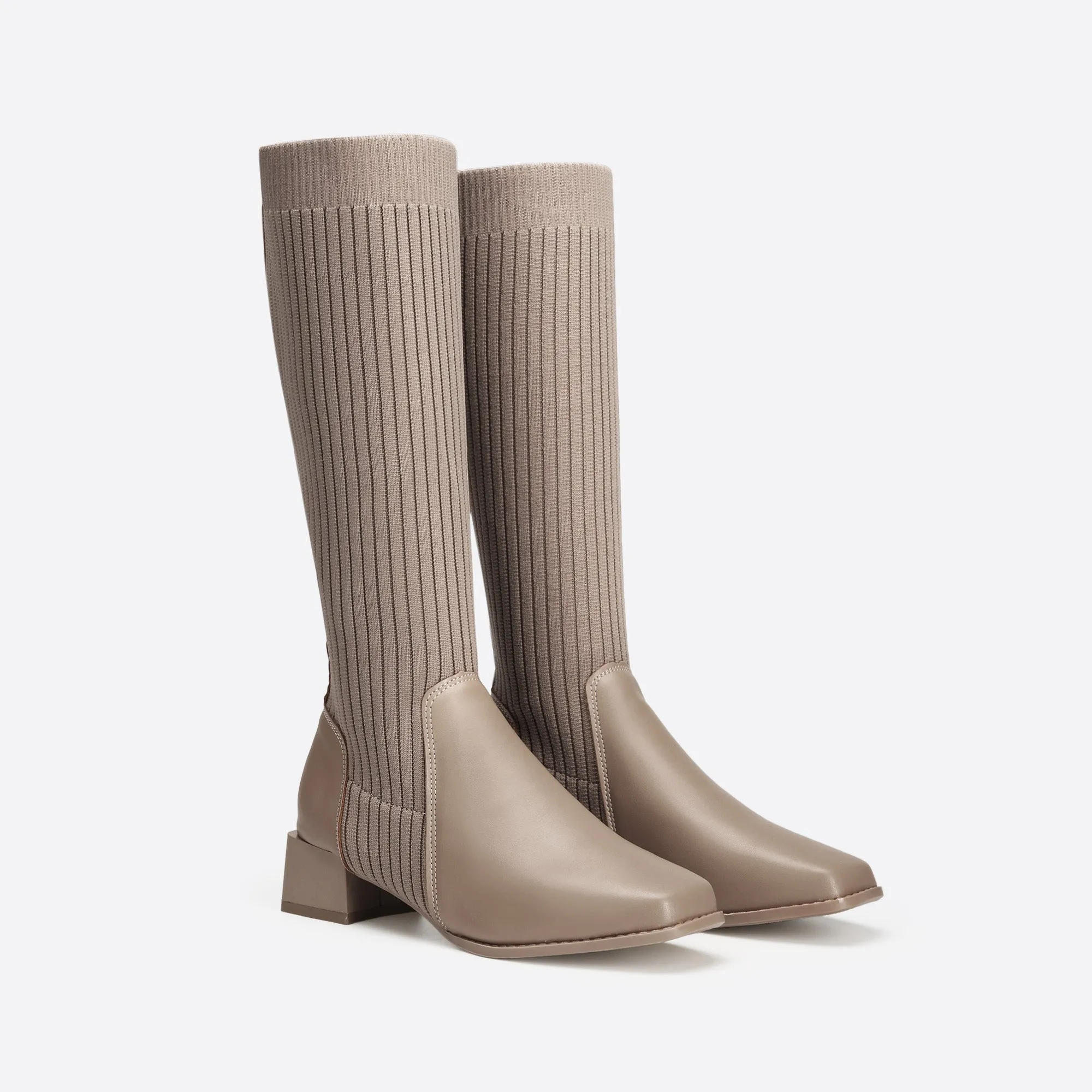 binfenxie- Women Trendy Slip On High Boots