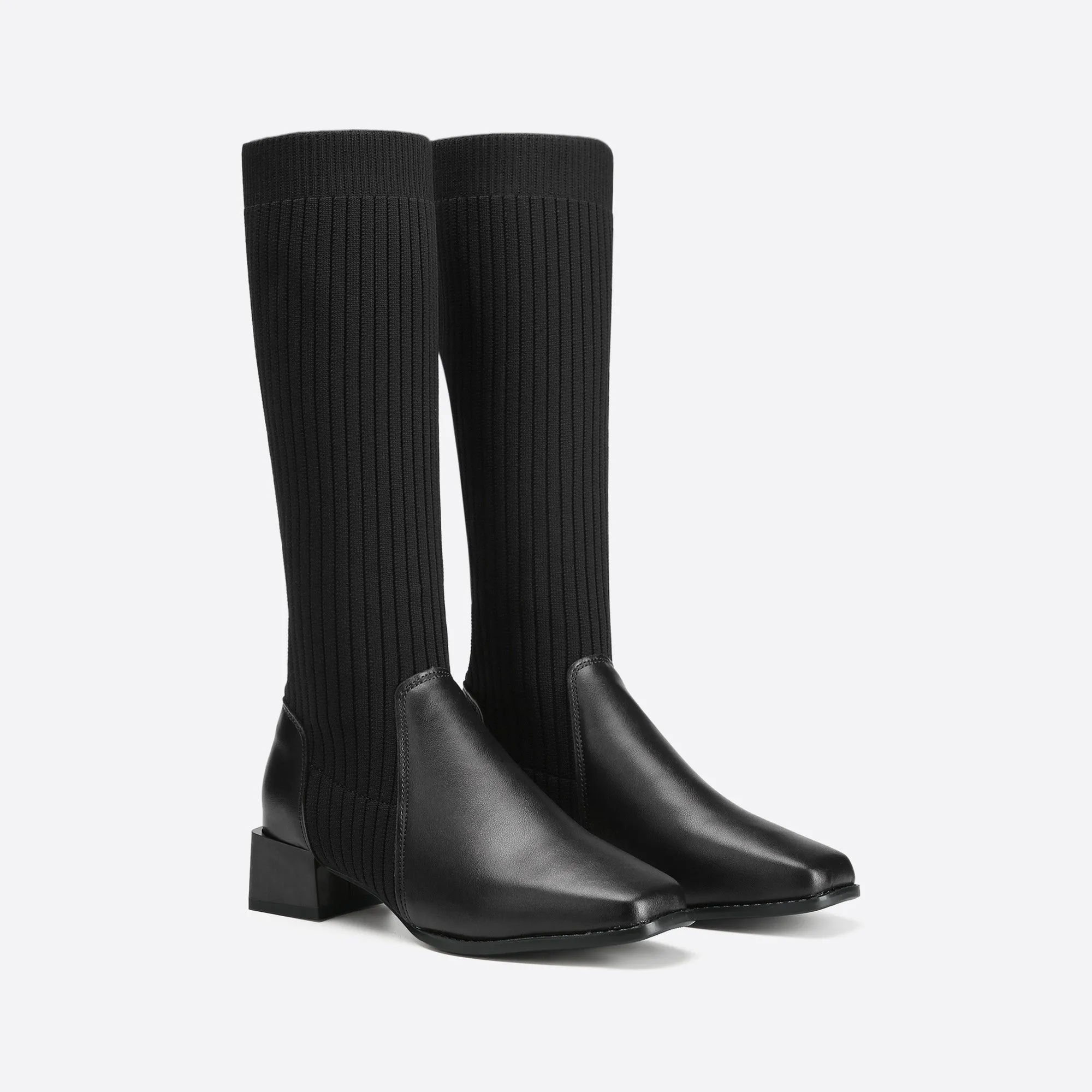 binfenxie- Women Trendy Slip On High Boots