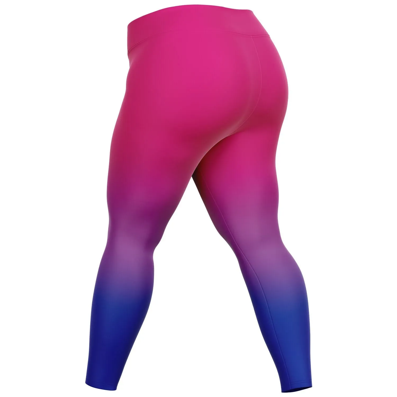 Bisexual Pride Ombre High-Waist Plus Leggings