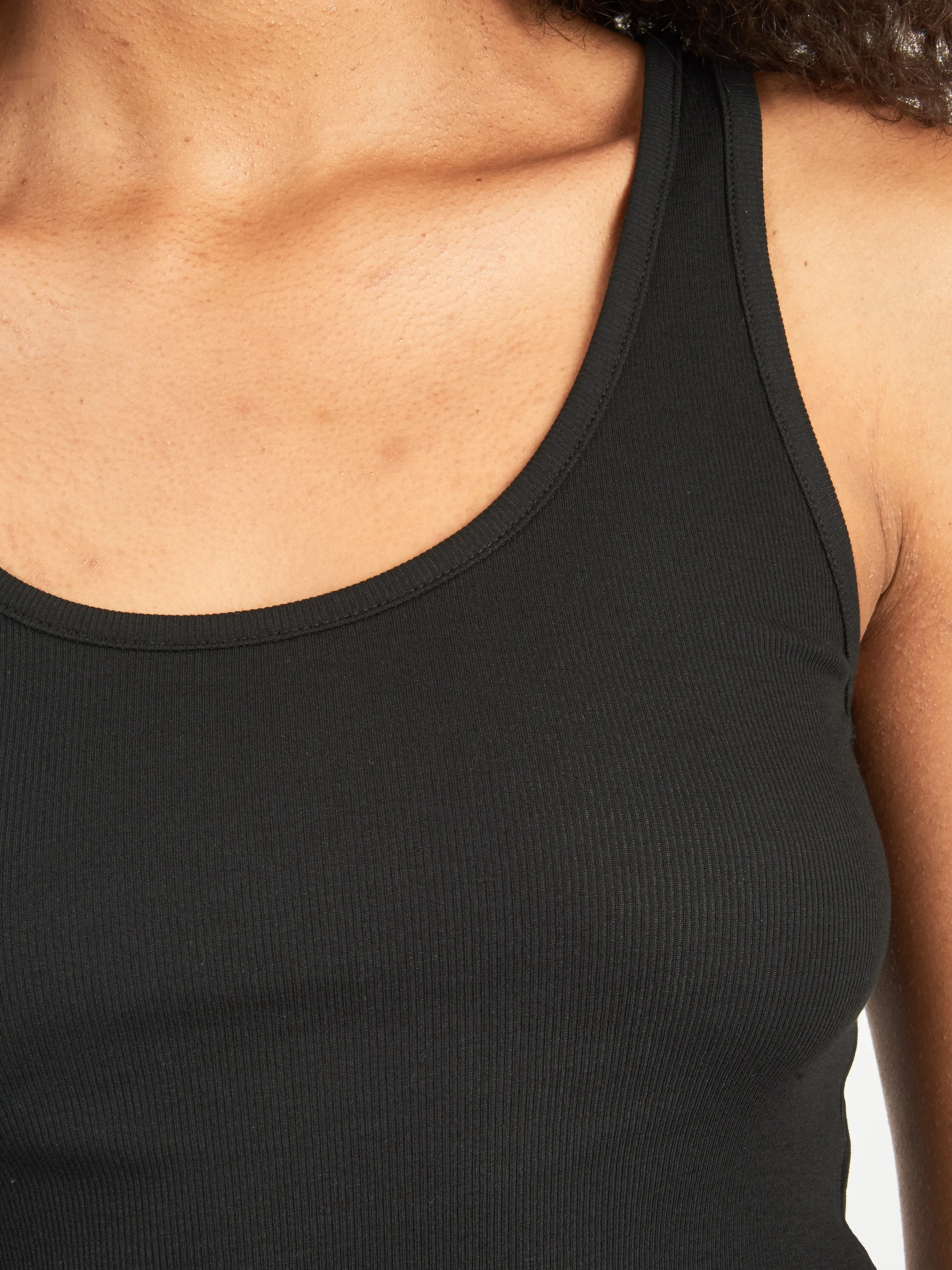 Black Classic Rib Tank