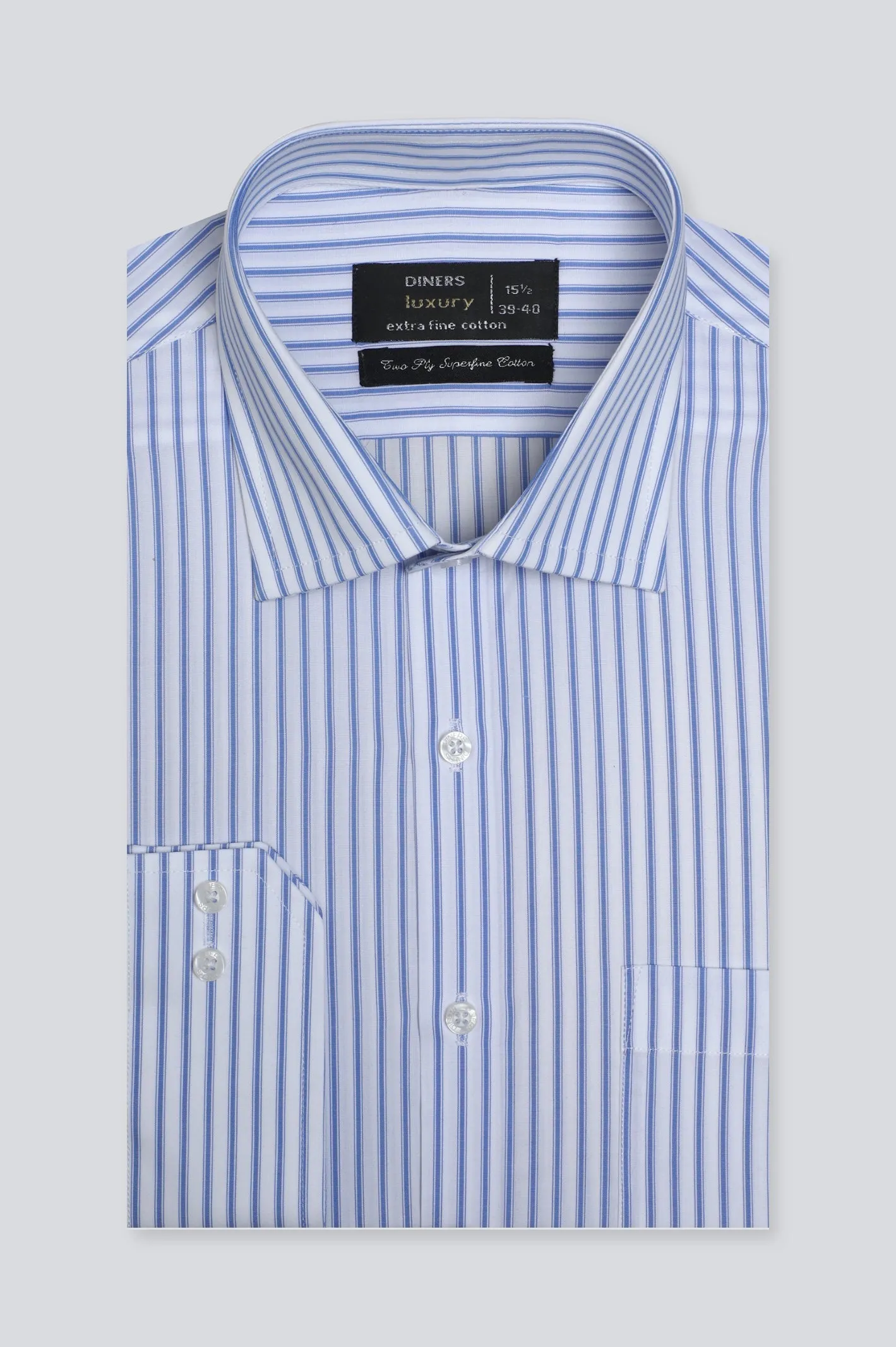 Blue Pinstripe Formal Shirt