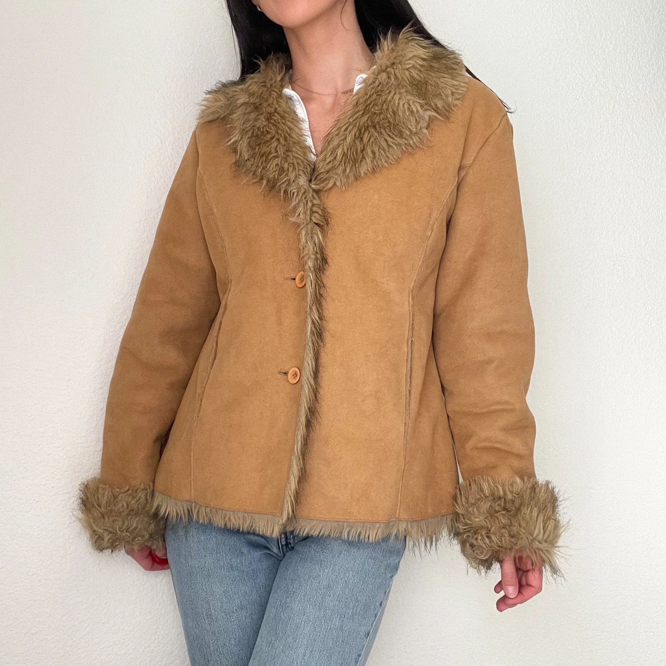 Brown Suede Y2K Penny Lane Coat
