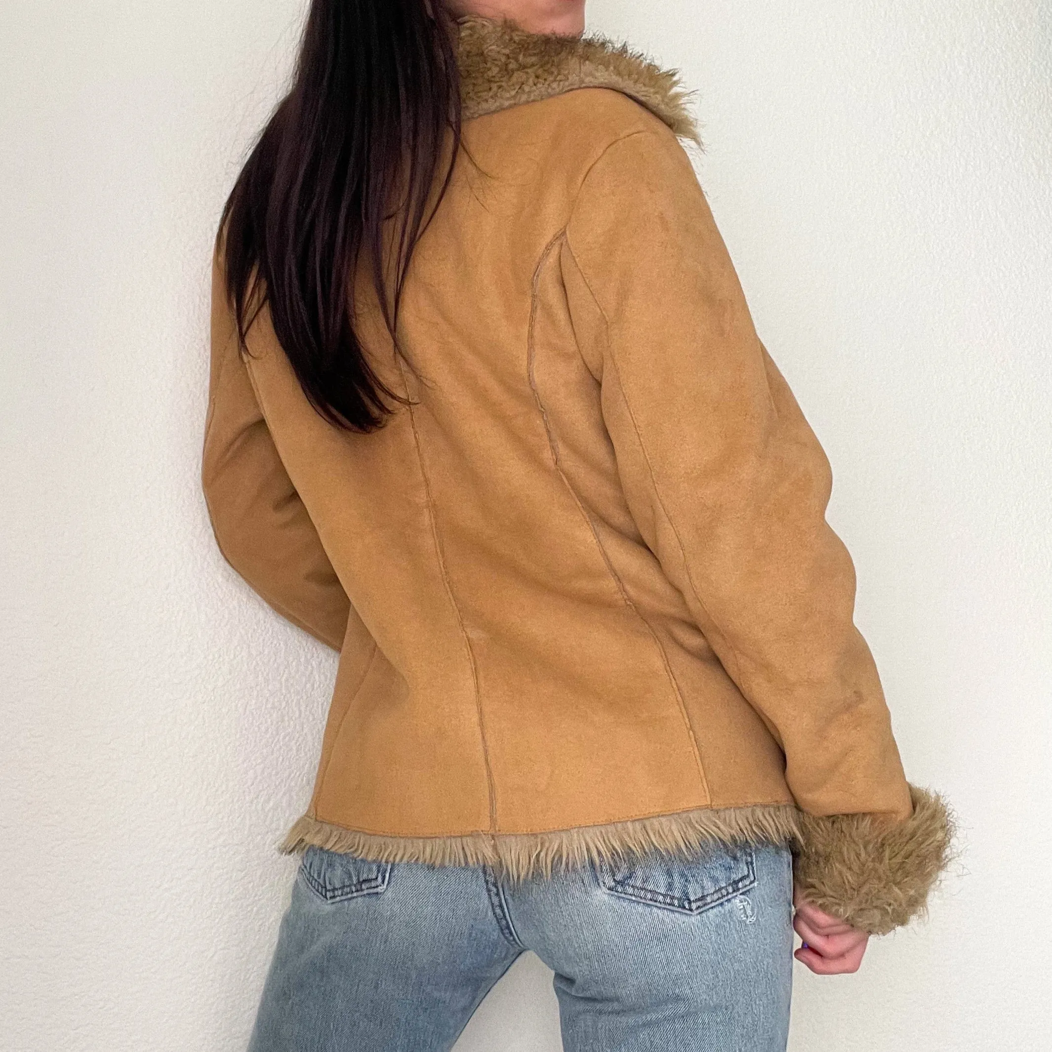 Brown Suede Y2K Penny Lane Coat