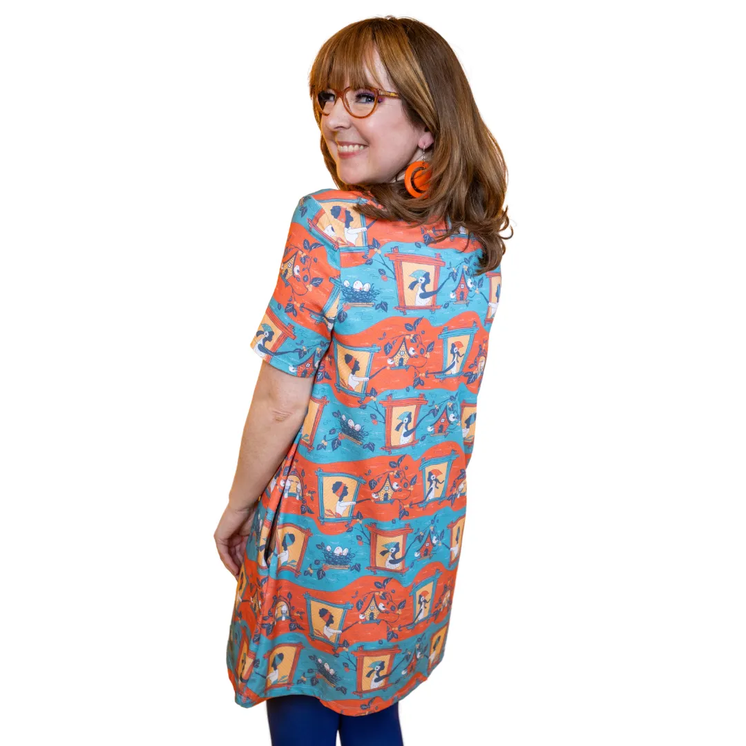 Brownstone Betties Tunic in Red and Blue