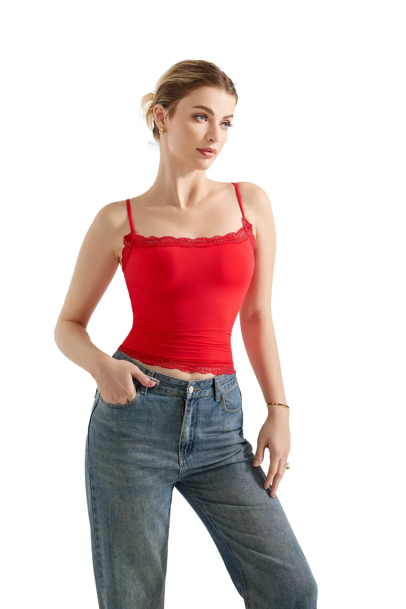 Buttery Soft Cami Lace Tank Top