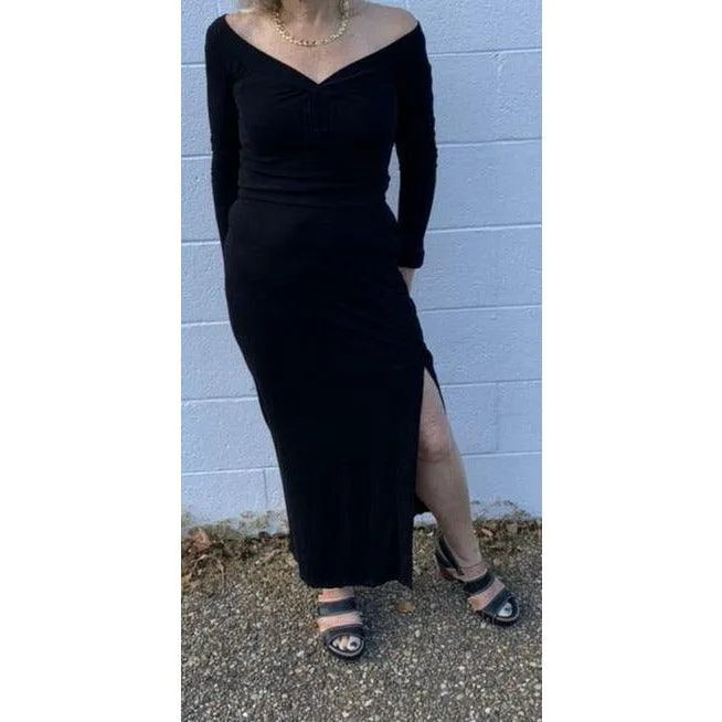 Button Maxi Skirt