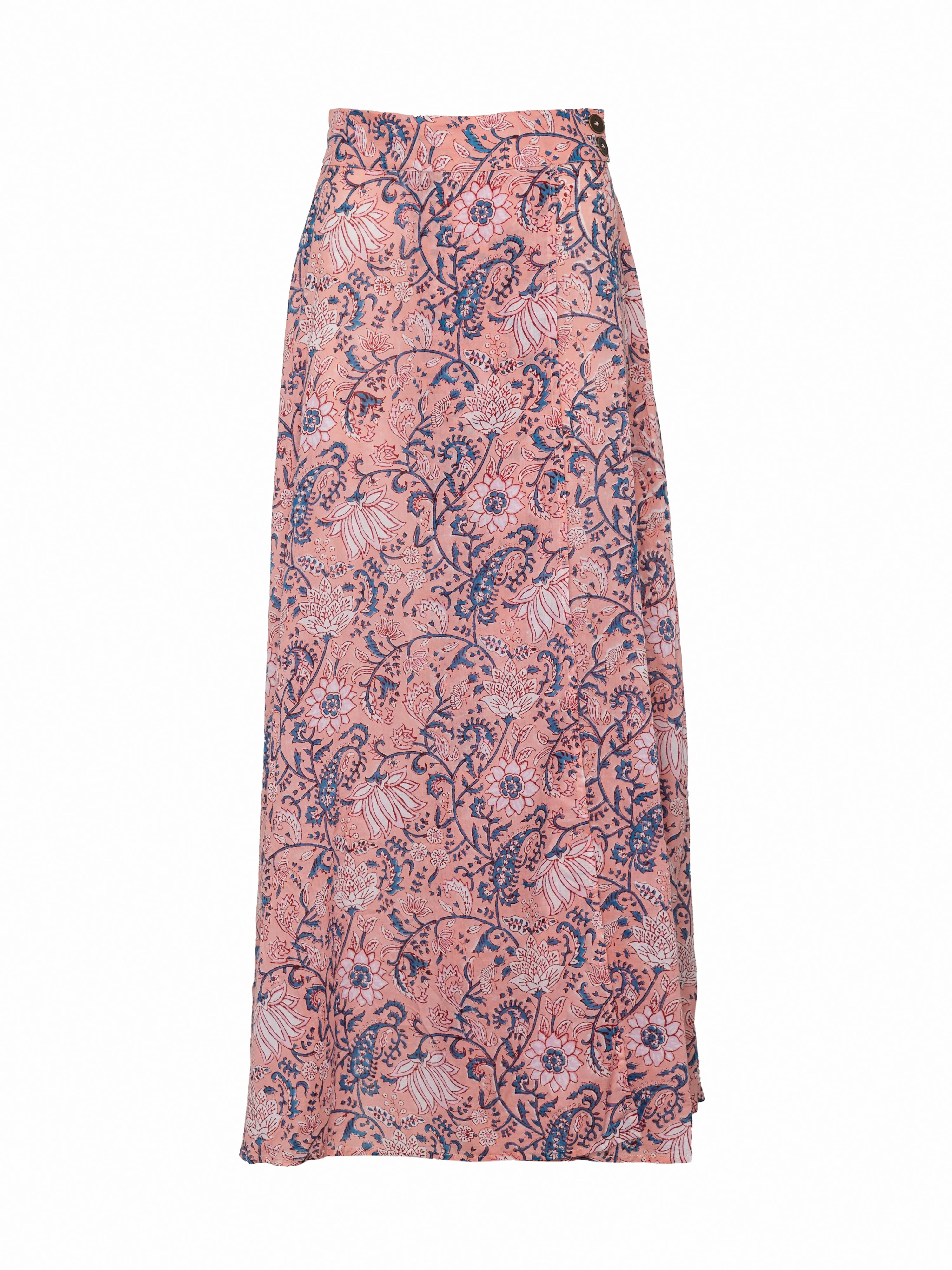 Camilla Maxi Skirt - Pink Blue Floral by Desert Queen