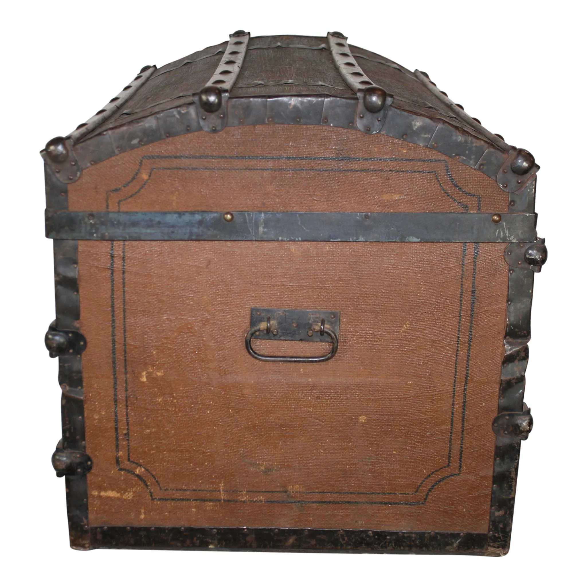 Canvas Covered Barrel Top Trunk