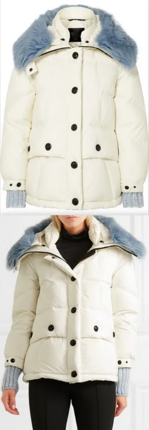 'Carezza' Shearling-Trimmed Quilted Down Jacket