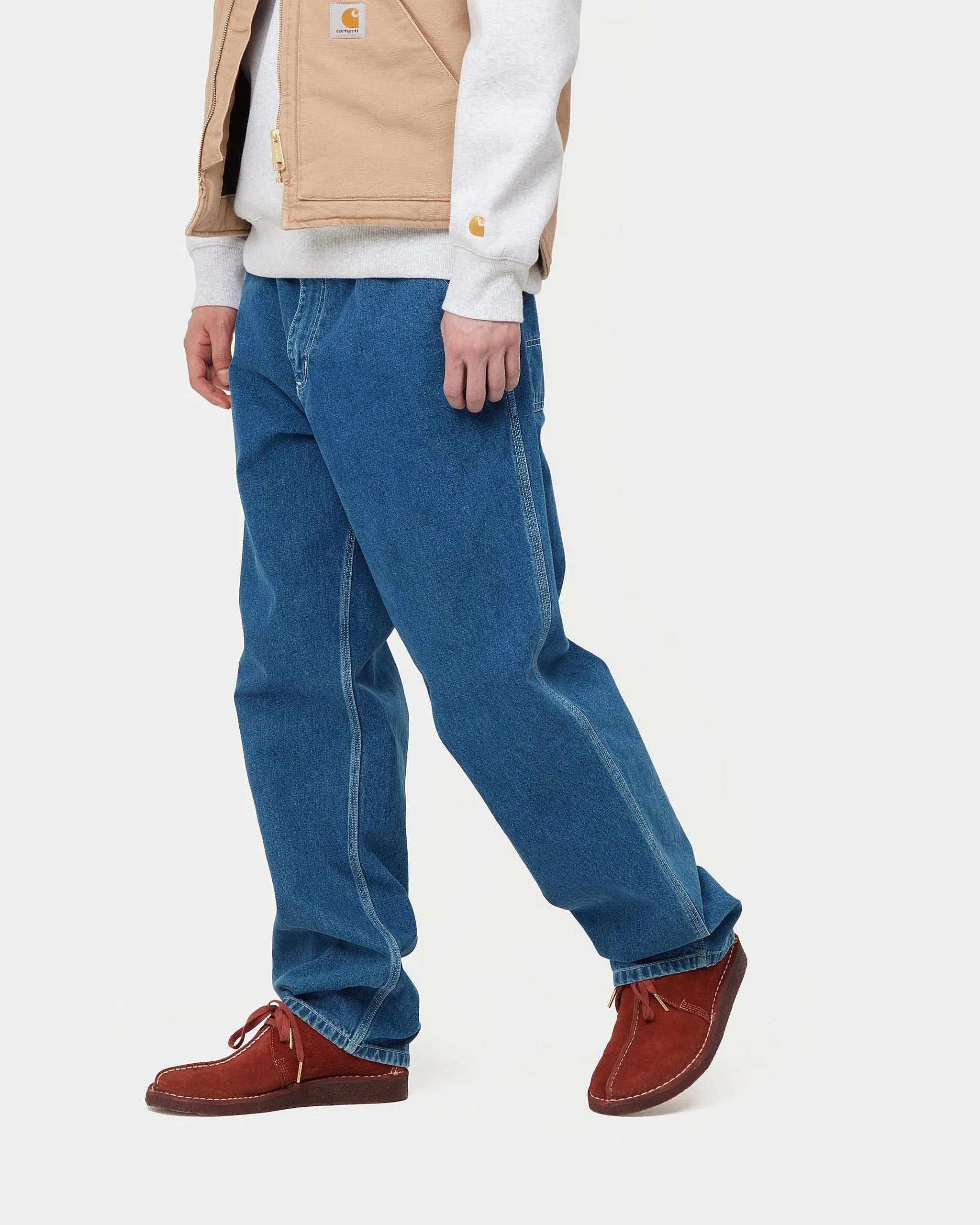 Carhartt WIP Simple Pant Loose Fit Mens Jeans - Blue Stone Washed