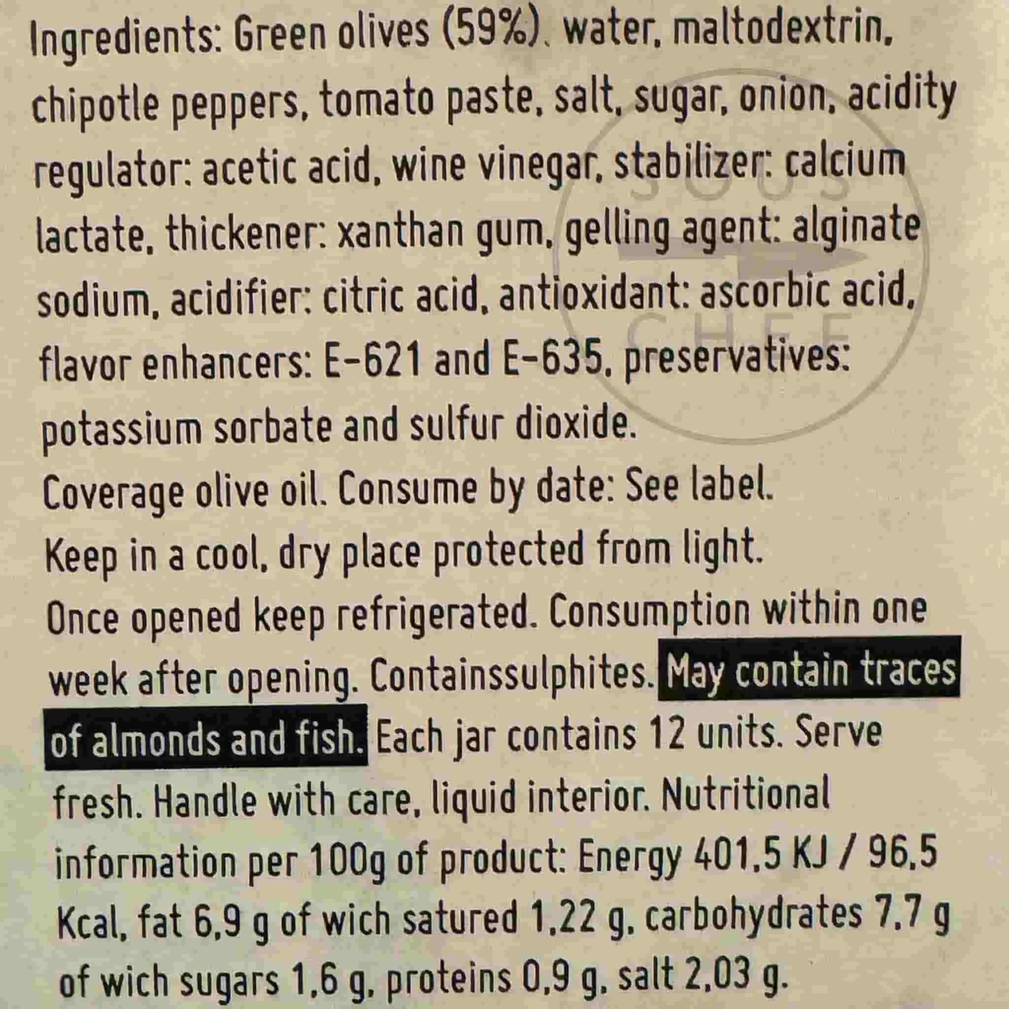 Caviaroli Spherical Olive Drops with Smoked Chipotle Chilli, 170g