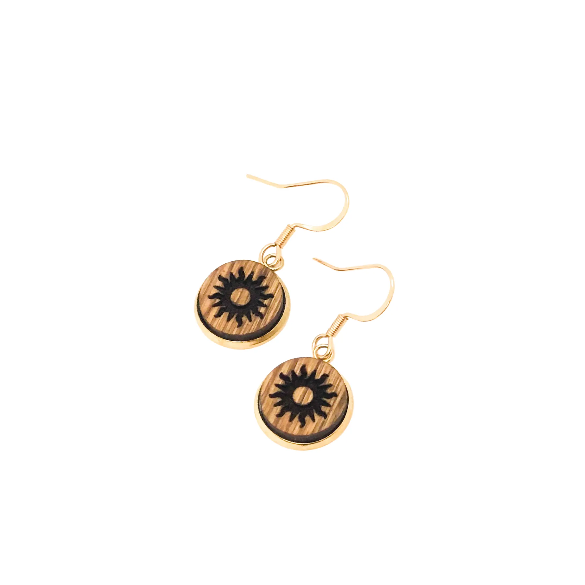Celestial Wood Earrings | SUN MINIS