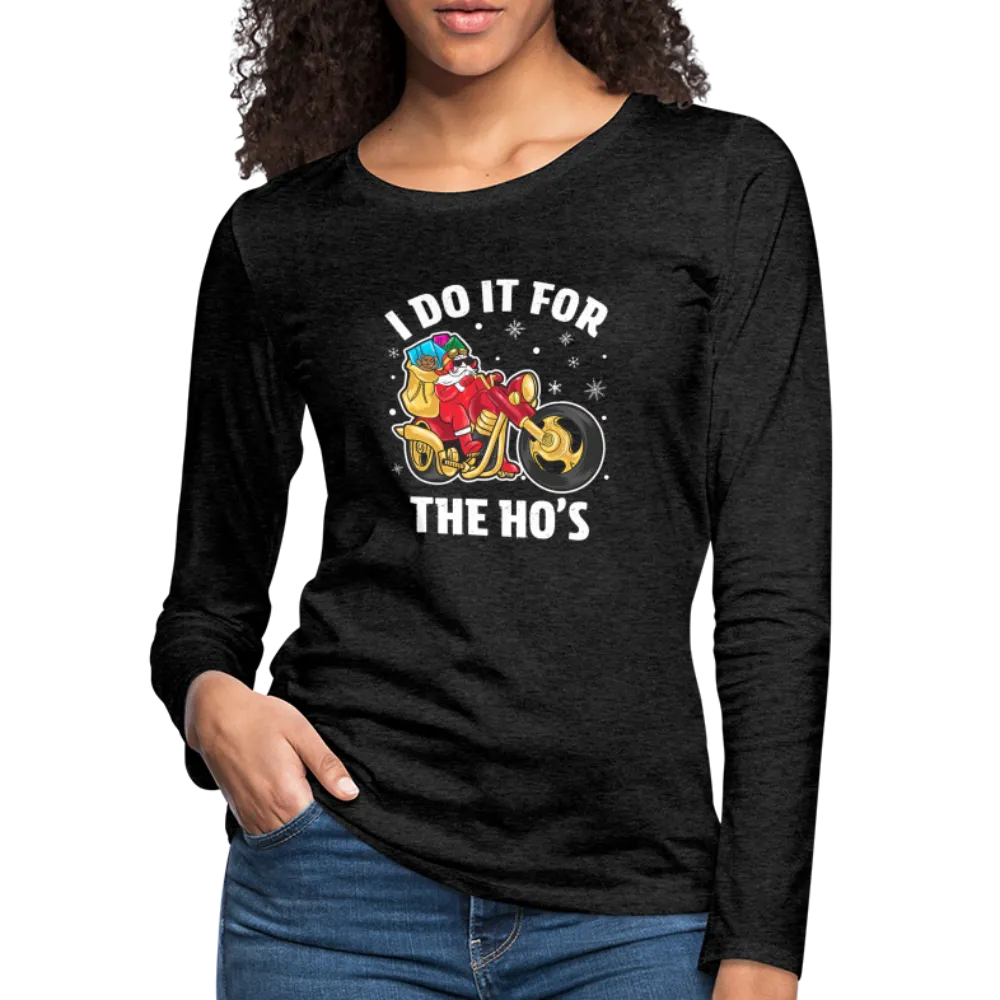 Christmas Biker Santa Women's Premium Long Sleeve T-Shirt