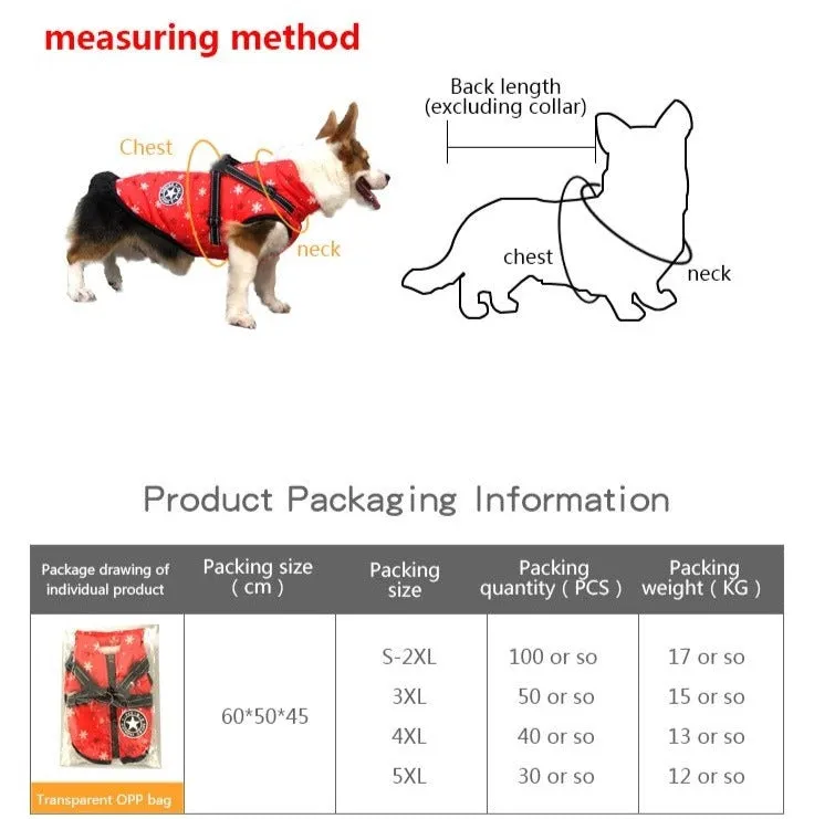 Christmas Reflective Warm Pet Coat