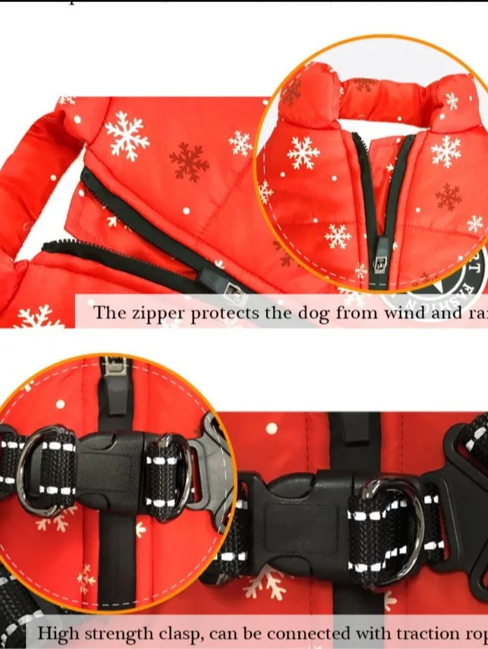 Christmas Reflective Warm Pet Coat