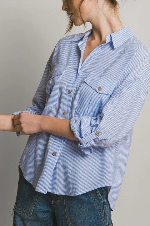 Classic Button Stripe Shirt