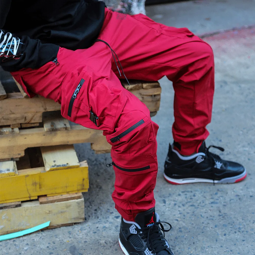 Combat Nylon Pants Red