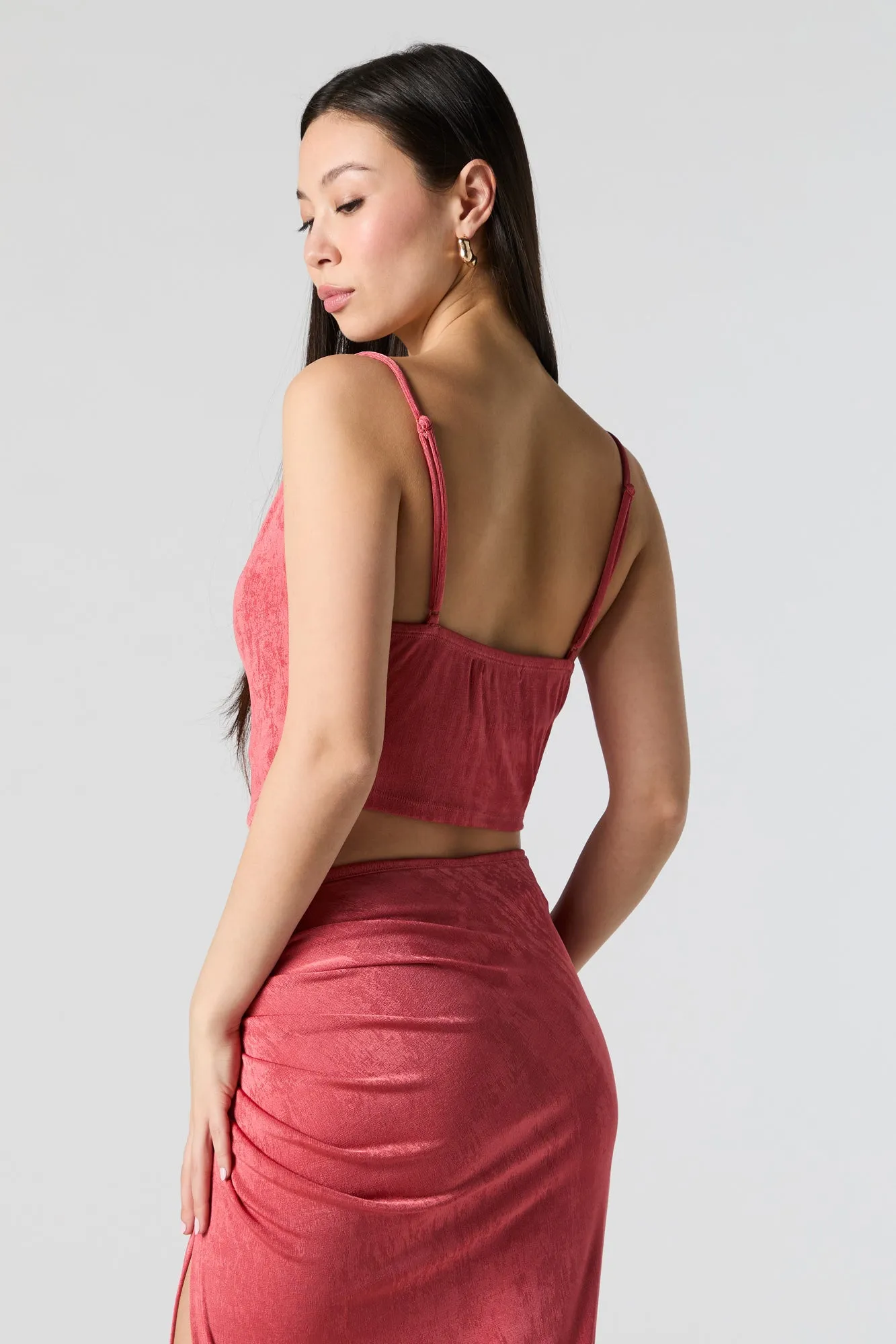 Cowl Neck Cropped Cami