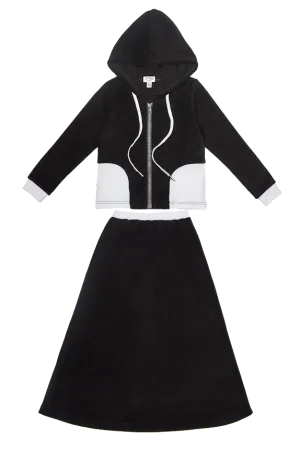Crew Kids Black/White Terry Maxi Set