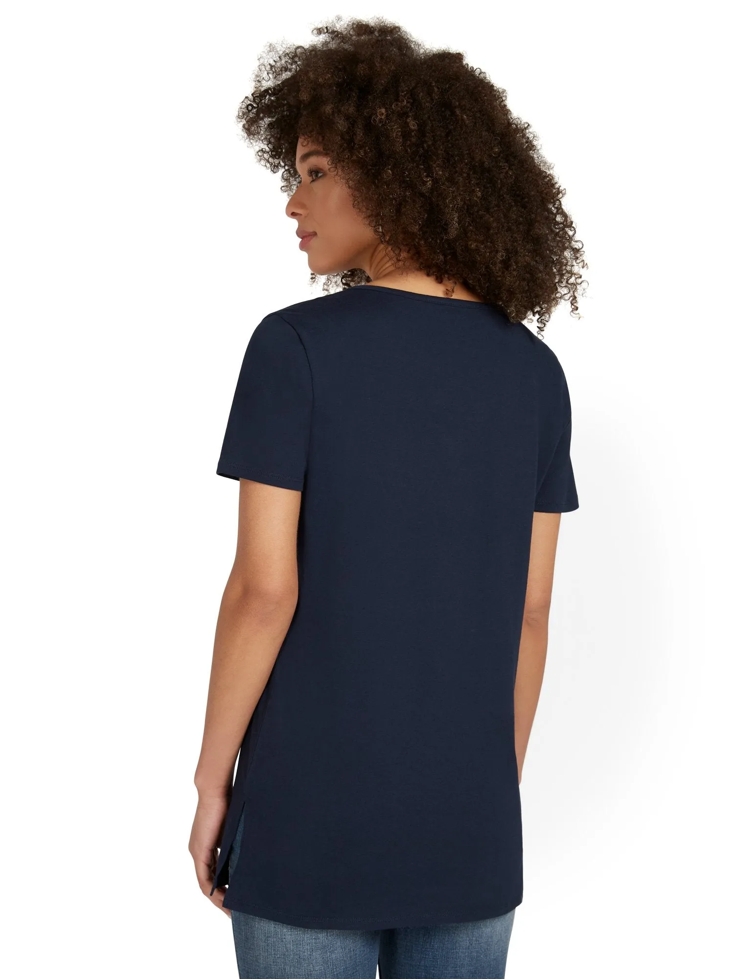 Crisscross-Neck Perfect Tunic Top