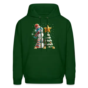 Cute Christmas Funny Snowman Decorating Tree Hoodie