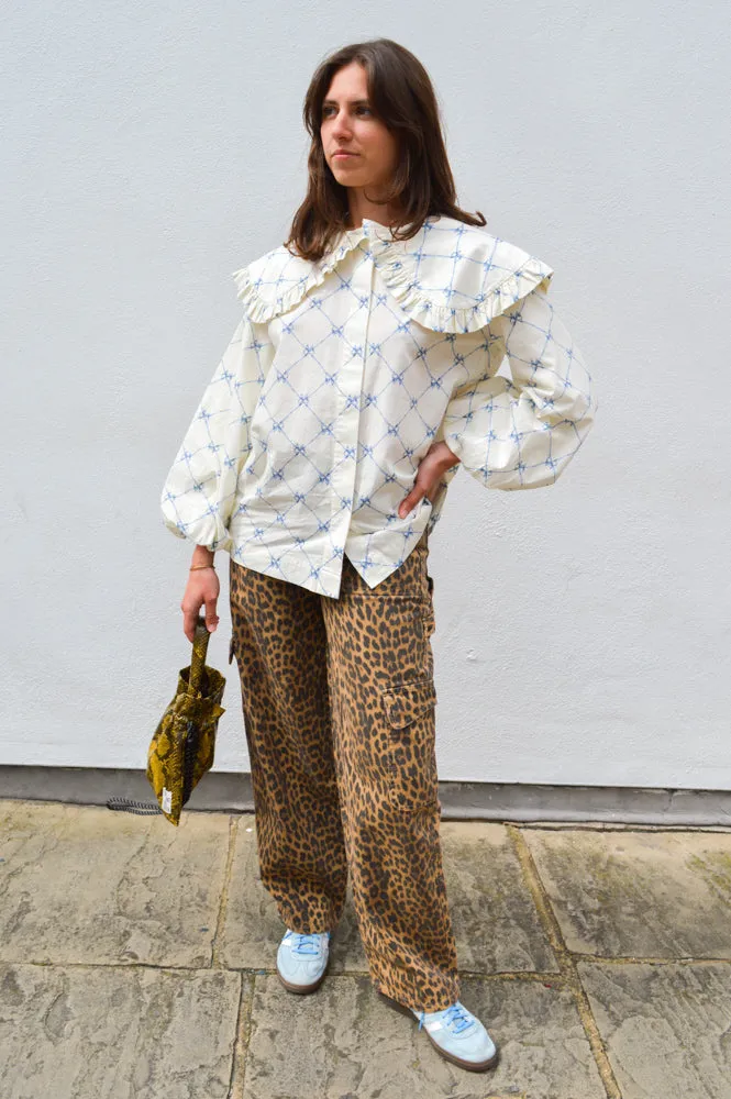 Damson Madder Leopard Cargo Jean