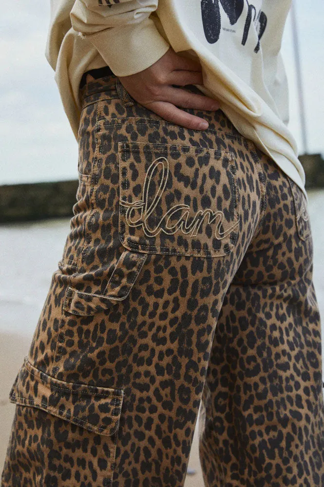 Damson Madder Leopard Cargo Jean