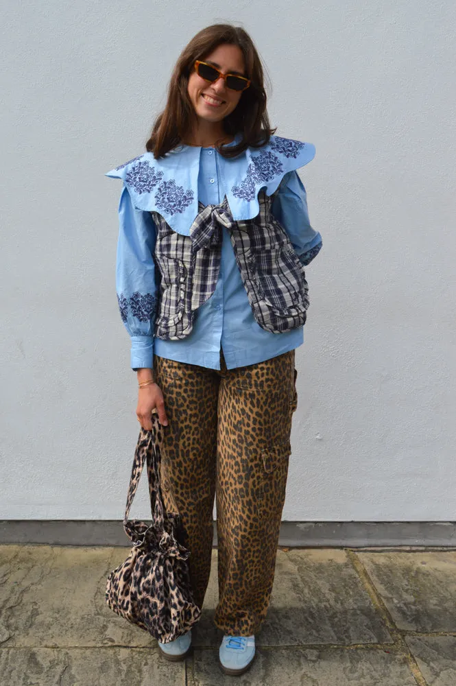 Damson Madder Leopard Cargo Jean