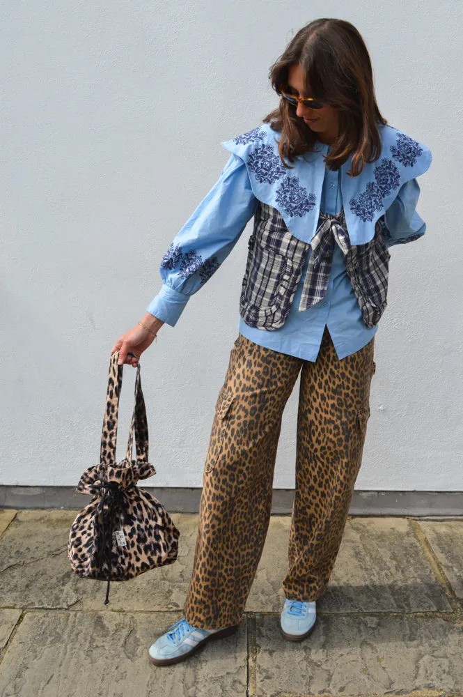 Damson Madder Leopard Cargo Jean
