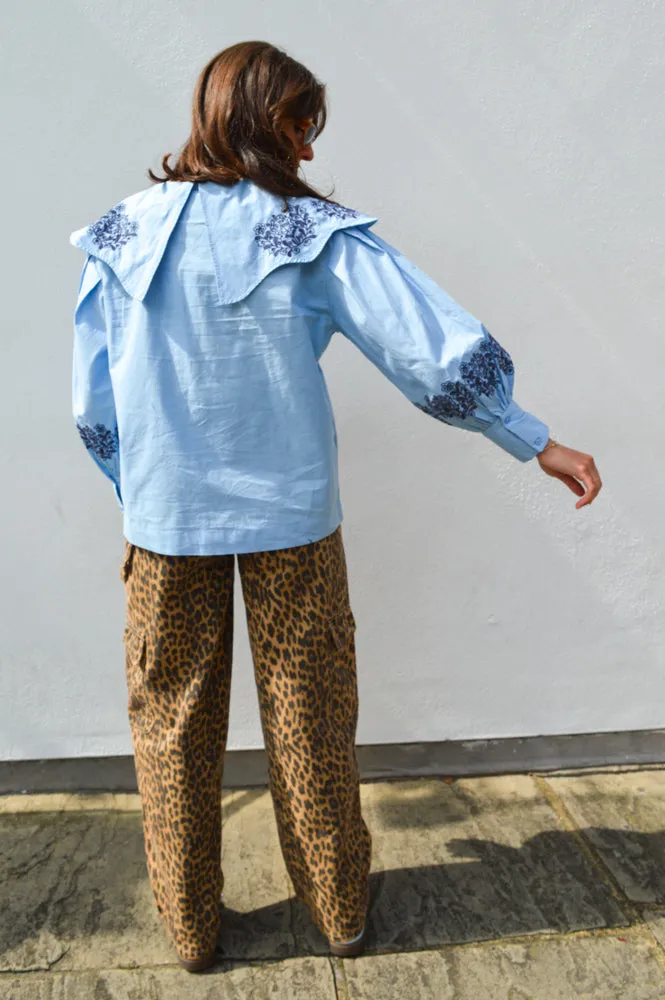 Damson Madder Leopard Cargo Jean