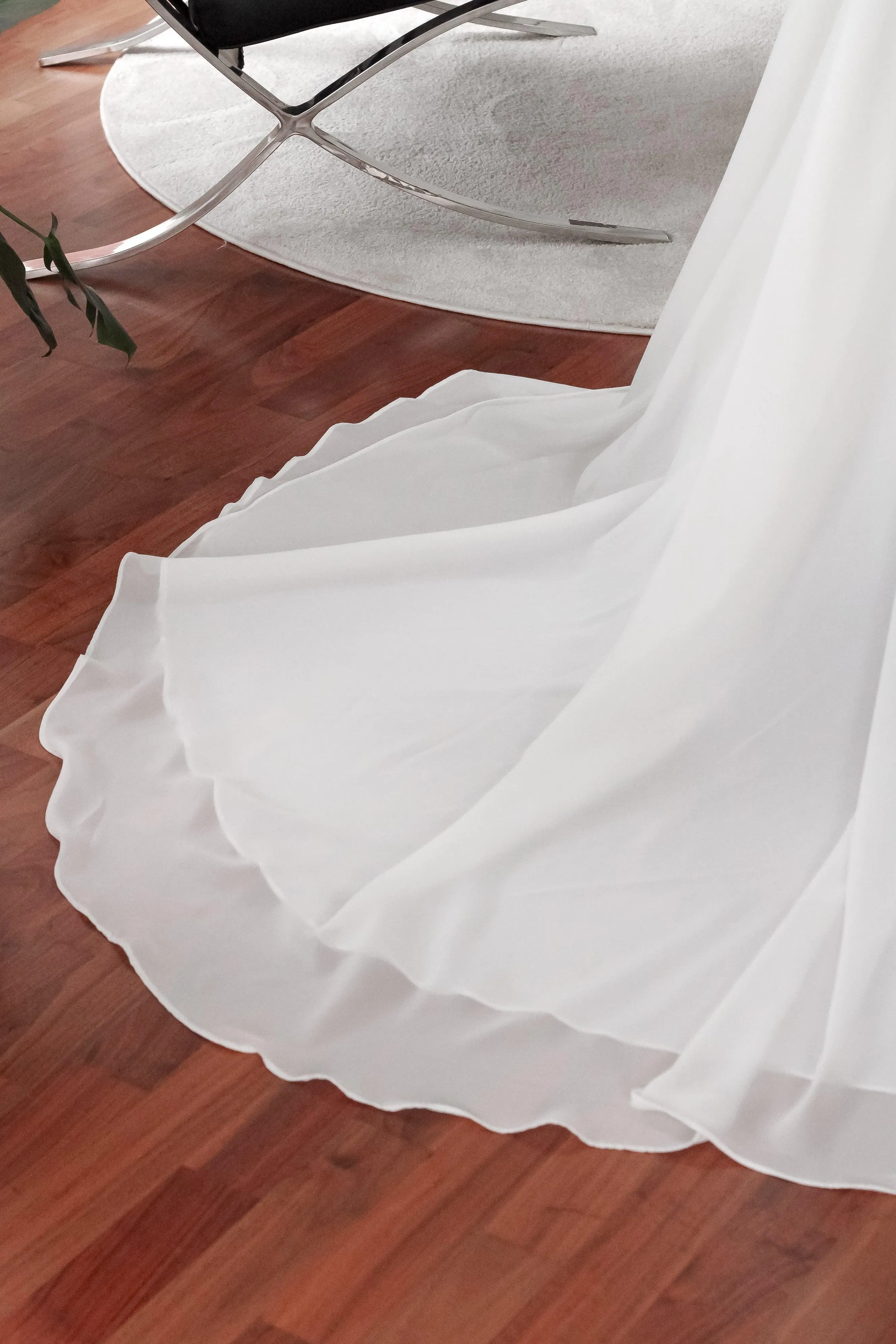 Deatchable Bridal Chiffon Overskirt