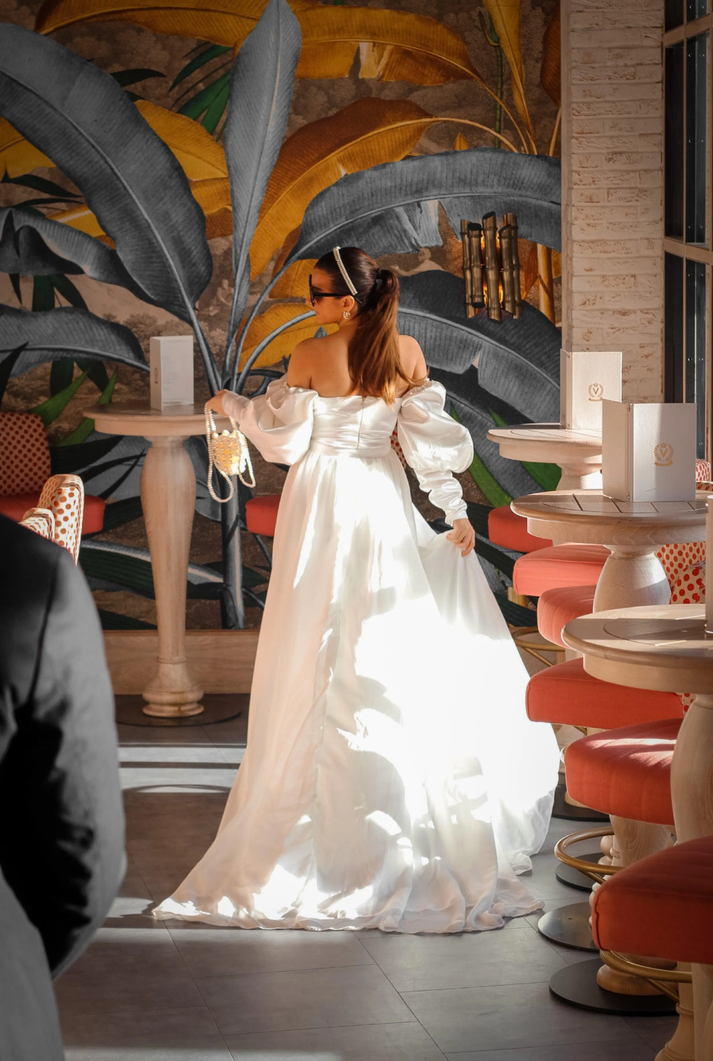 Deatchable Bridal Chiffon Overskirt