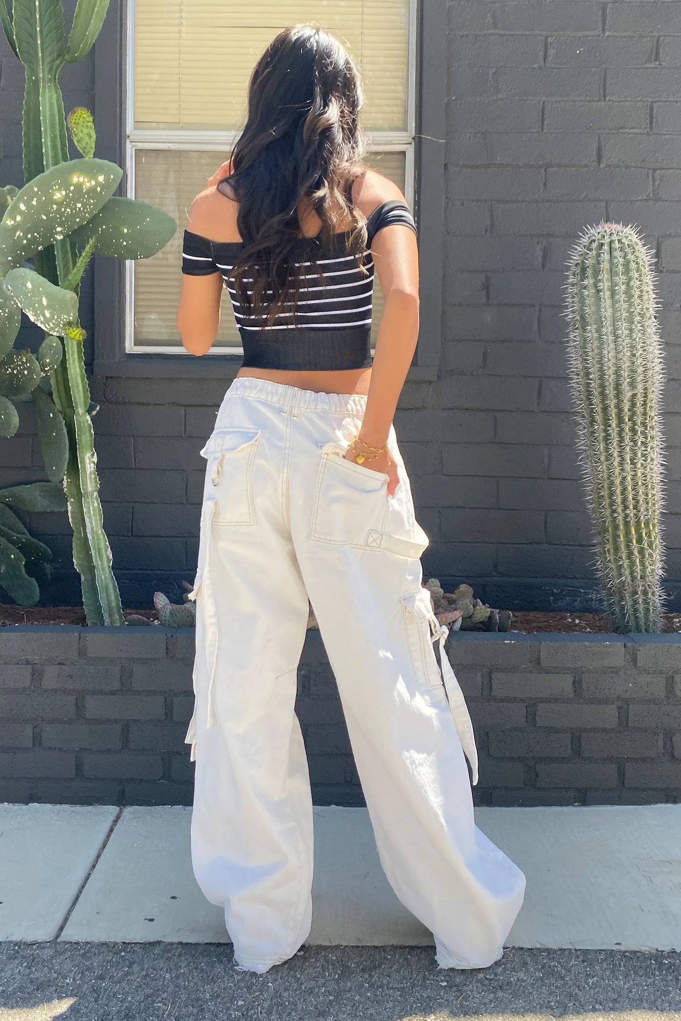 Denim Strappy Cargo Jeans by BDG