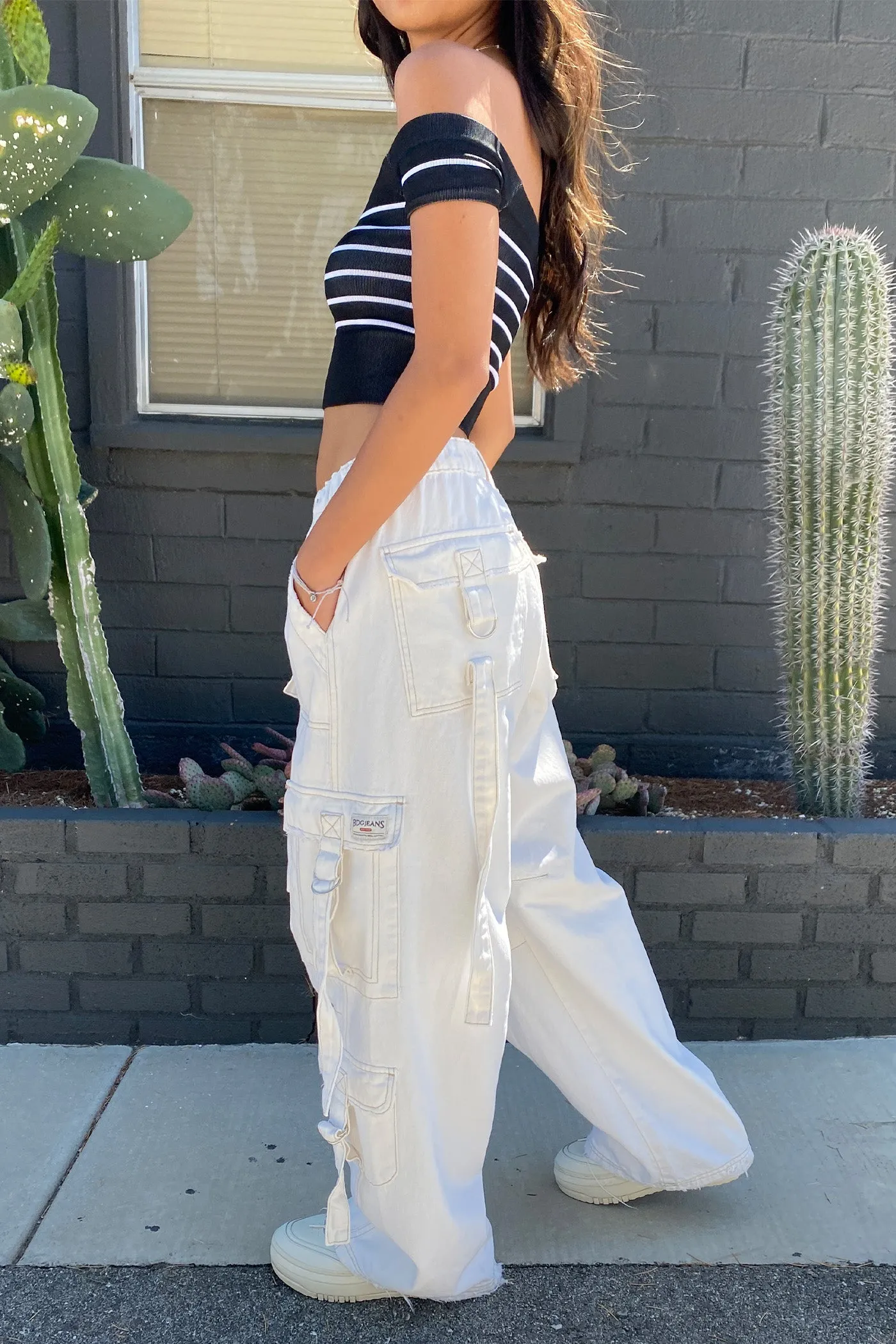 Denim Strappy Cargo Jeans by BDG